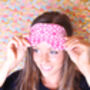 Womens Cosy Knitted And Liberty Sleep Mask, thumbnail 2 of 6
