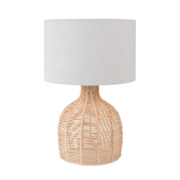 Natural Wicker Table Lamp With Shade, 2 of 11