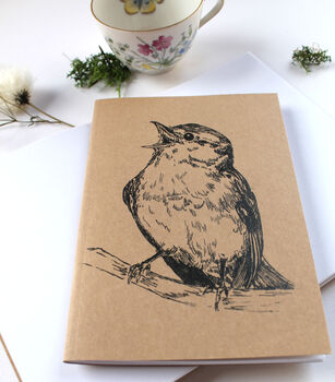 A6 Singing Bird Note Book Wood Warbler, 4 of 4