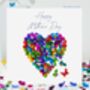Mother's Day Multicoloured Butterfly Heart Card, thumbnail 1 of 12