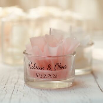 Personalised Wedding Favours Gifts, Ruffle Candles Giveaways, 8 of 9