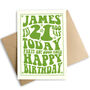 Personalised, Frameable 21st Birthday Card, thumbnail 2 of 3