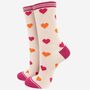 Womens Bamboo Socks Love Hearts Rainbow Gift Set, thumbnail 3 of 4