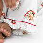 Girl's Personalised Christmas Santa Print Pyjamas, thumbnail 10 of 12