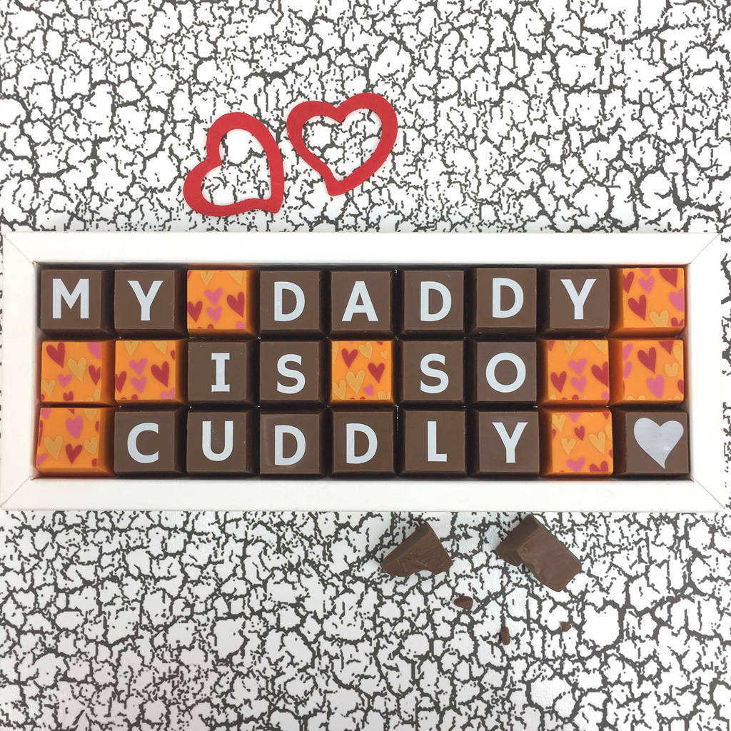 Chocolate Personalised Message For Daddy By Cocoapod Chocolates