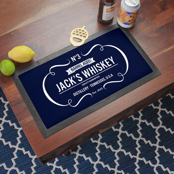 Personalised Vintage Whiskey Bar Mat, 4 of 11