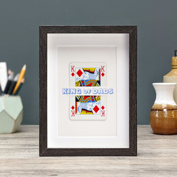 Dad Is King Personalised Vintage Playing Card Print, 4 of 10