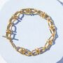 Interlocking Charm Gold Plated Sterling Silver Bracelet, thumbnail 1 of 10