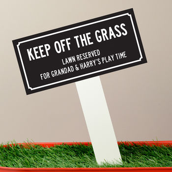 Personalised 'Keep Off The Grass' Garden Sign, 5 of 7