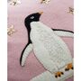 Luxury Wool Christmas Penguin Cushion With Sequin Stars, thumbnail 4 of 6