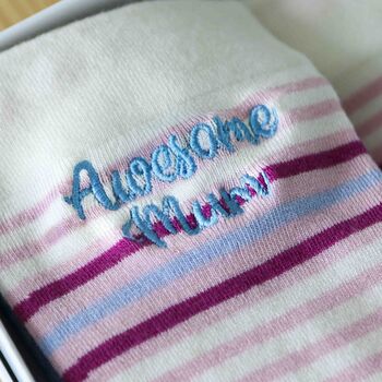 Personalised Socks Make Up Bag Birthday Pamper Gift Set, 7 of 9