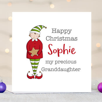 Granddaughter Personalised Christmas Card, 2 of 5