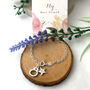Handcuff And Initial Star Silver Friendship Bracelet, thumbnail 6 of 12