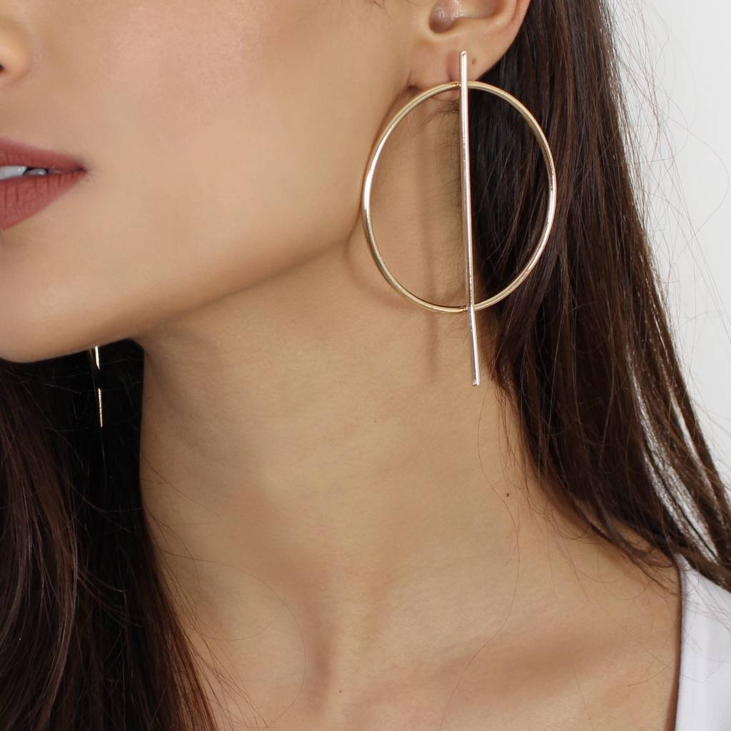 Large Geometric Hoop Earrings By Nikita By Niki ®