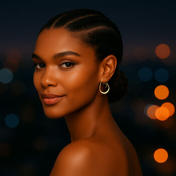 Curled Oval Sterling Silver Hoop Earrings, 4 of 9