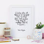 Monochrome Calligraphy 'I Declare' Book Lover Print, thumbnail 2 of 3