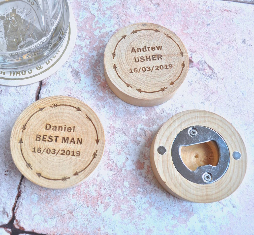Personalised Magnetic Best Man Bottle Opener, 1 of 4