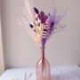 Pink And Purple Dried Flowers With Vase, thumbnail 1 of 3