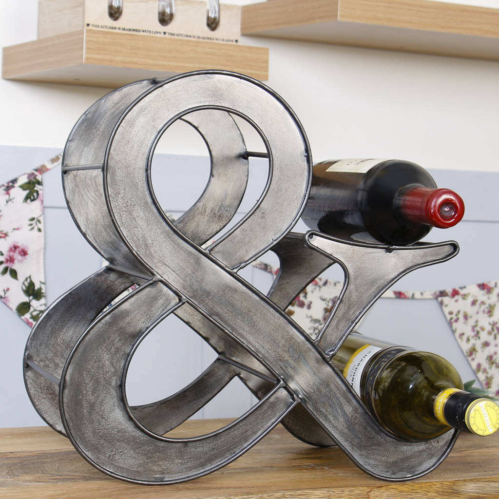 Ampersand Industrial Grey Wine Rack By Dibor