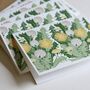 Dandelion Linocut Flower Notecards Set Of Eight, thumbnail 1 of 7