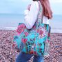 Reversible Botanical Print Quilted Cotton Tote Bag, thumbnail 1 of 4