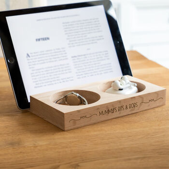 Personalised Bits And Bobs Tablet Stand With Storage, 2 of 3