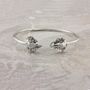 Elephant Heads Bangle In Sterling Silver, thumbnail 2 of 4