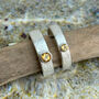 Citrine November Birthstone Ring In Textured Sterling Silver, thumbnail 9 of 10