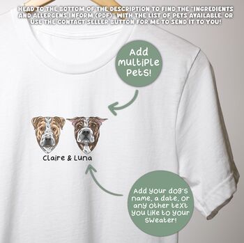 Custom Pitbull Terrier Christmas T Shirt, 8 of 8