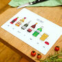 Personalised Family Drinks Chopping Board, thumbnail 1 of 12