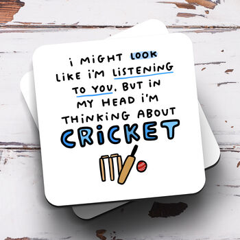 Personalised Mug 'Thinking About Cricket', 3 of 3