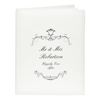 Personalised Black Ornate Swirl Photo Album, 5 of 6