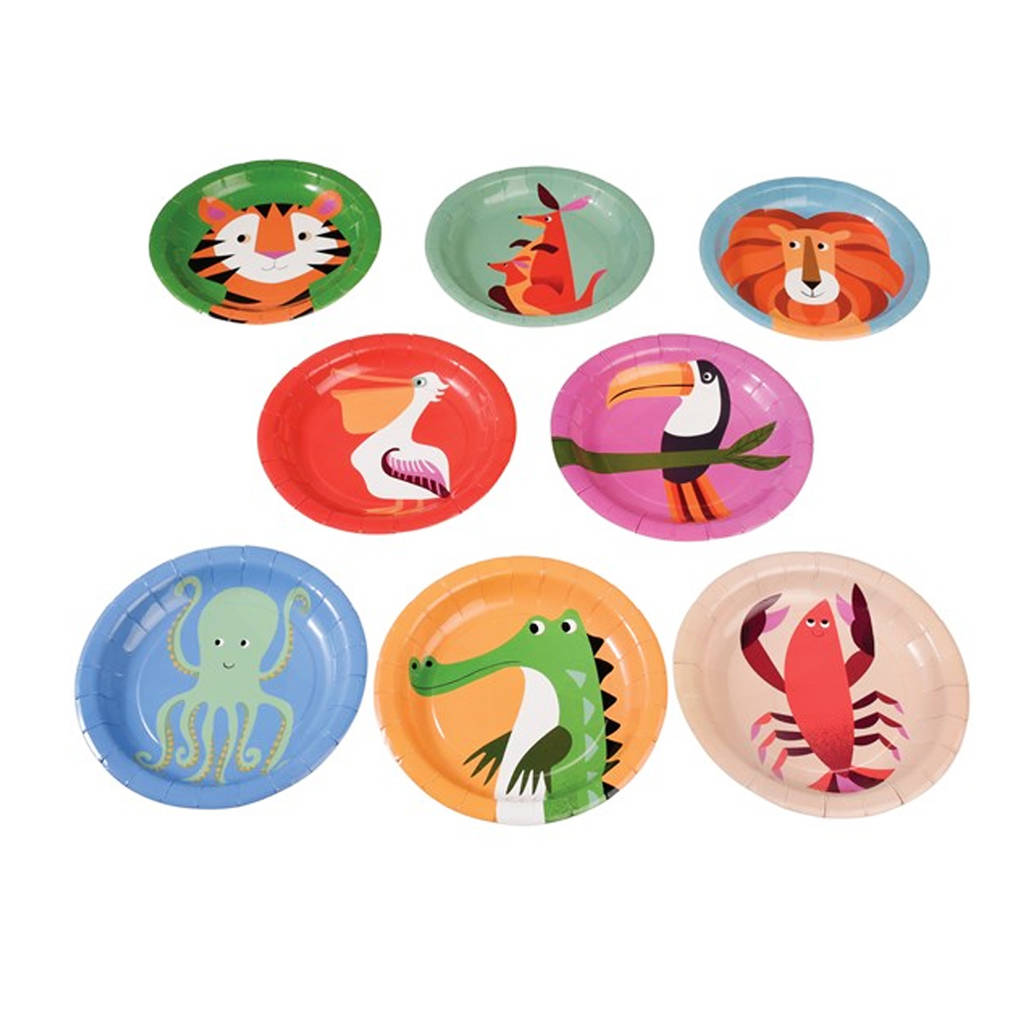 colourful animal partyware by posh totty designs interiors ...