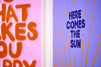 Here Comes The Sun Beatles Print Lilac, 7 of 10