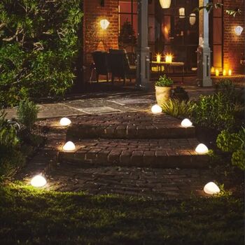 Solar Powered Frosted Glass Pebble Light, 6 of 8