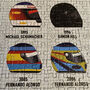 Formula One Grand Prix Driver's Helmets Jigsaw, thumbnail 8 of 9