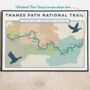 Personalised Thames Path Map Art Print, thumbnail 3 of 9