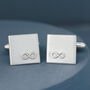 Personalised Sterling Silver Infinity Symbol Cufflinks, thumbnail 10 of 11
