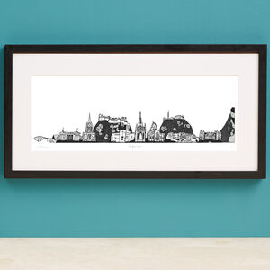 Edinburgh Skyline Screen Print By Cecily Vessey | notonthehighstreet.com