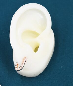 Sterling Silver Rectangular Hoop Earrings, 8 of 12