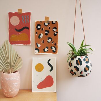Leopard Print Round Hanging Plant Pots, 10 of 10