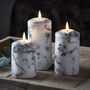 Set Of Three Marble LED Candles, thumbnail 2 of 3