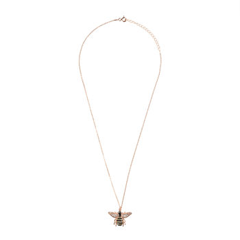 Honey Bee Silver Plated Pendant Necklace, 4 of 11