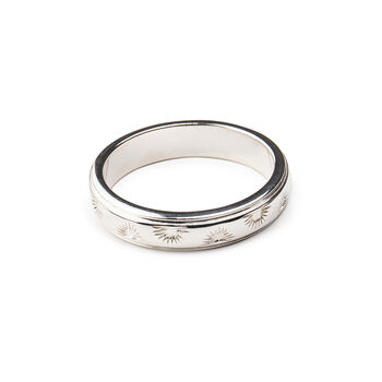 Engraved Palm Band Ring In Sterling Silver, 2 of 10
