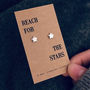 Silver Star Earrings. Reach For The Stars, thumbnail 2 of 5