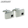 Personalised Birthstone Crystal Cufflink Set, thumbnail 10 of 12