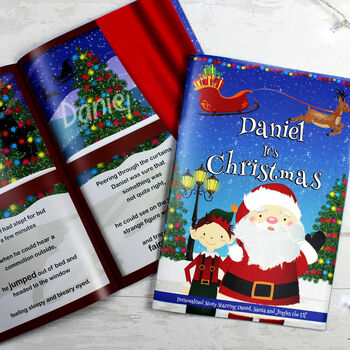 Personalised Boys 'It's Christmas' Story Book – Stocking Filler, 7 of 8