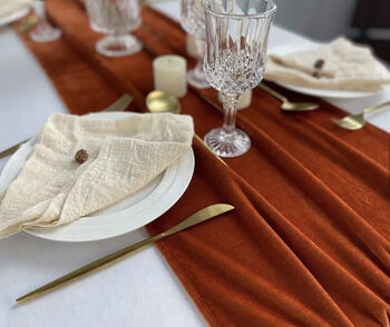 Velvet Table Runner Gold, Green, Burgundy, 10 of 12