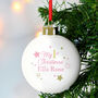 Personalised Pink Stars My 1st Christmas Bauble, thumbnail 1 of 3