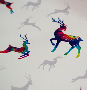 Luxury Reindeer Christmas Wrapping Paper Gift Tag Set, 7 of 8